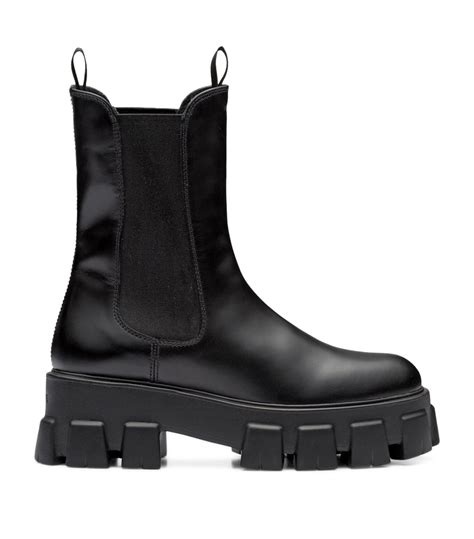 prada schuhe sneaker siefeletten boots calf leather|prada monolith ankle boots.